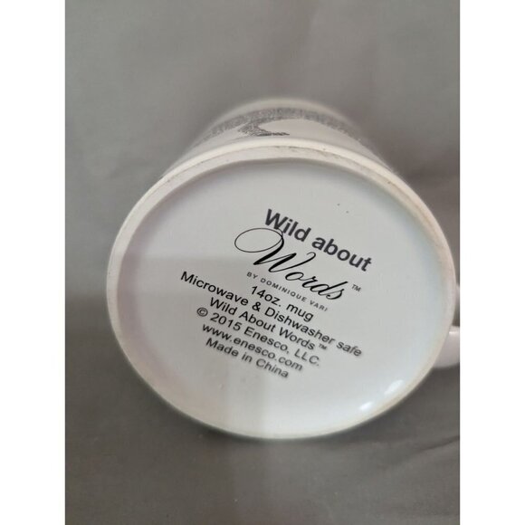 Enesco Wild About Words Retriever dog  Mug 14 OZ Dominique Vari  white green - Picture 8 of 9